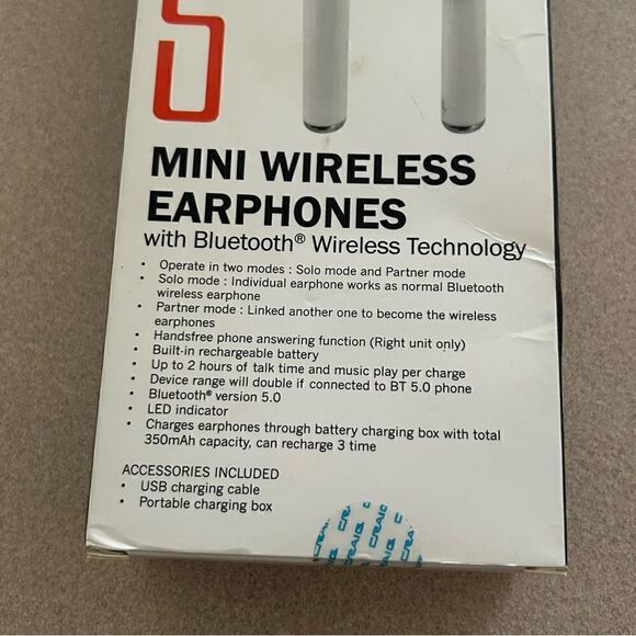 New, Craig Mini Wireless Earphones w/Bluetooth Wireless Technology - Picture 4 of 6